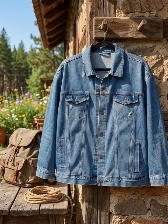 Terra & Sky Jackets & Blazers - Terra & Sky Light Blue Denim Jacket - Plus